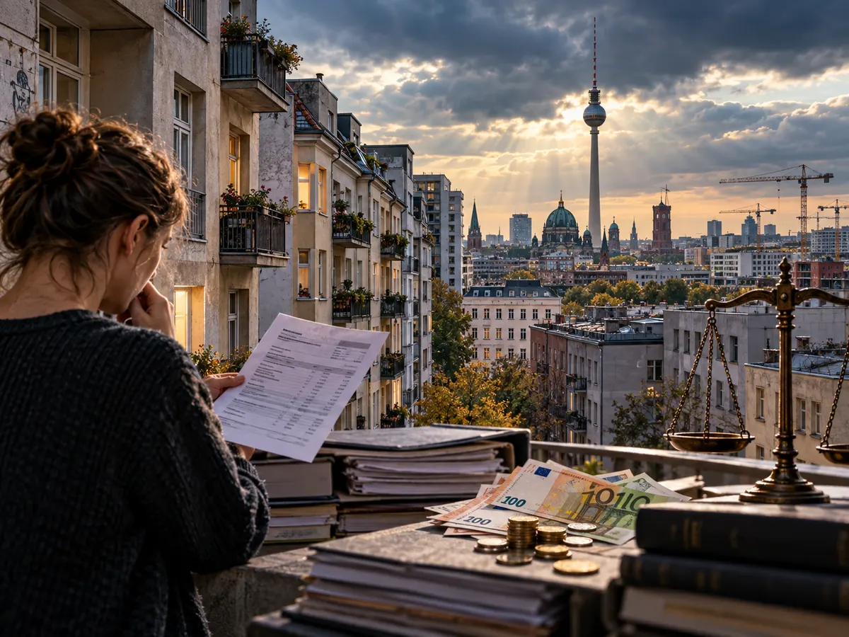 Redaktionelle KI-Illustration zu Berlins Wohnungsmarkt, Vergesellschaftung und Milliardenkosten