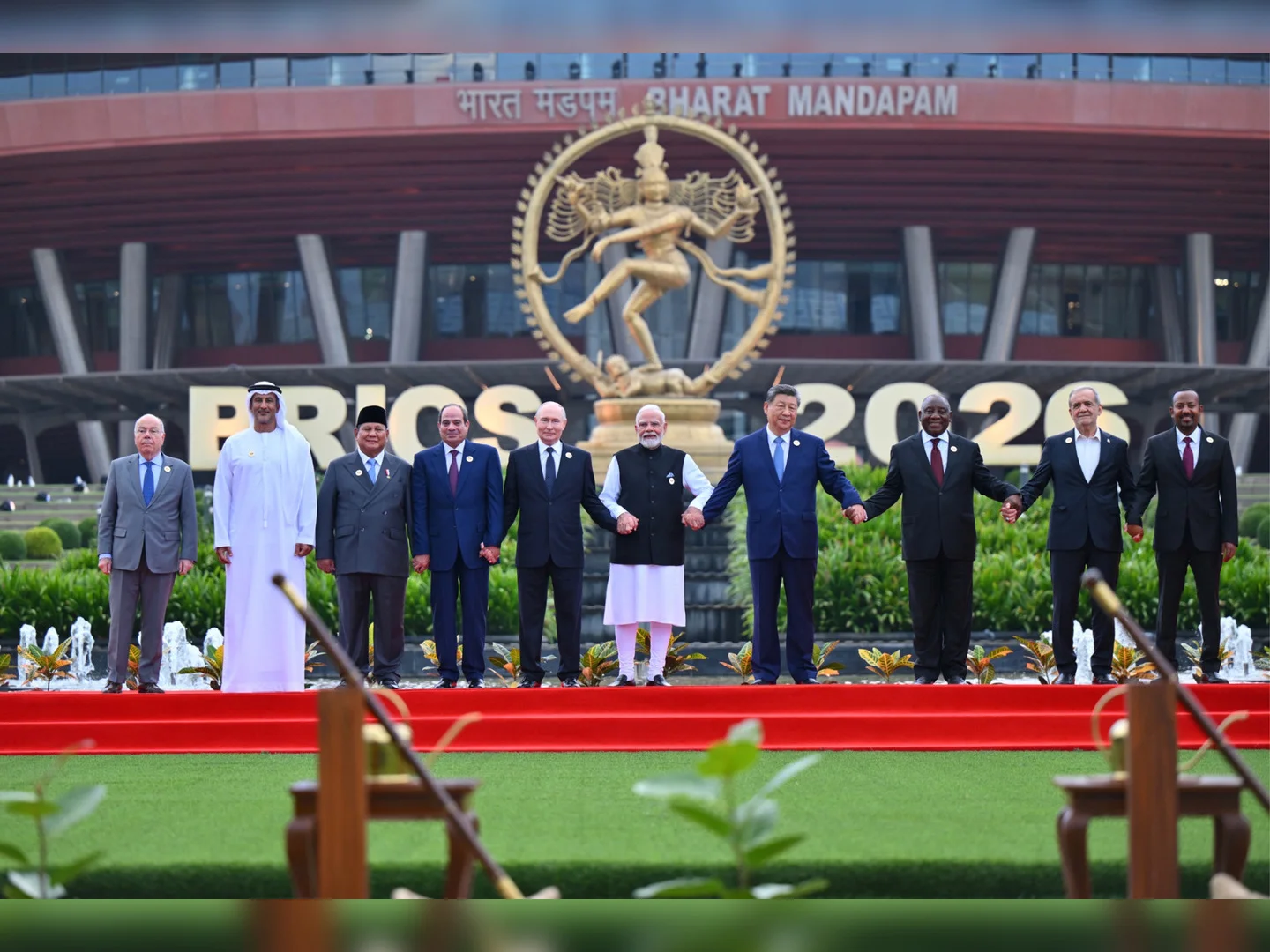 Staats- und Regierungschefs beim BRICS-Gipfel 2026 in Neu-Delhi
