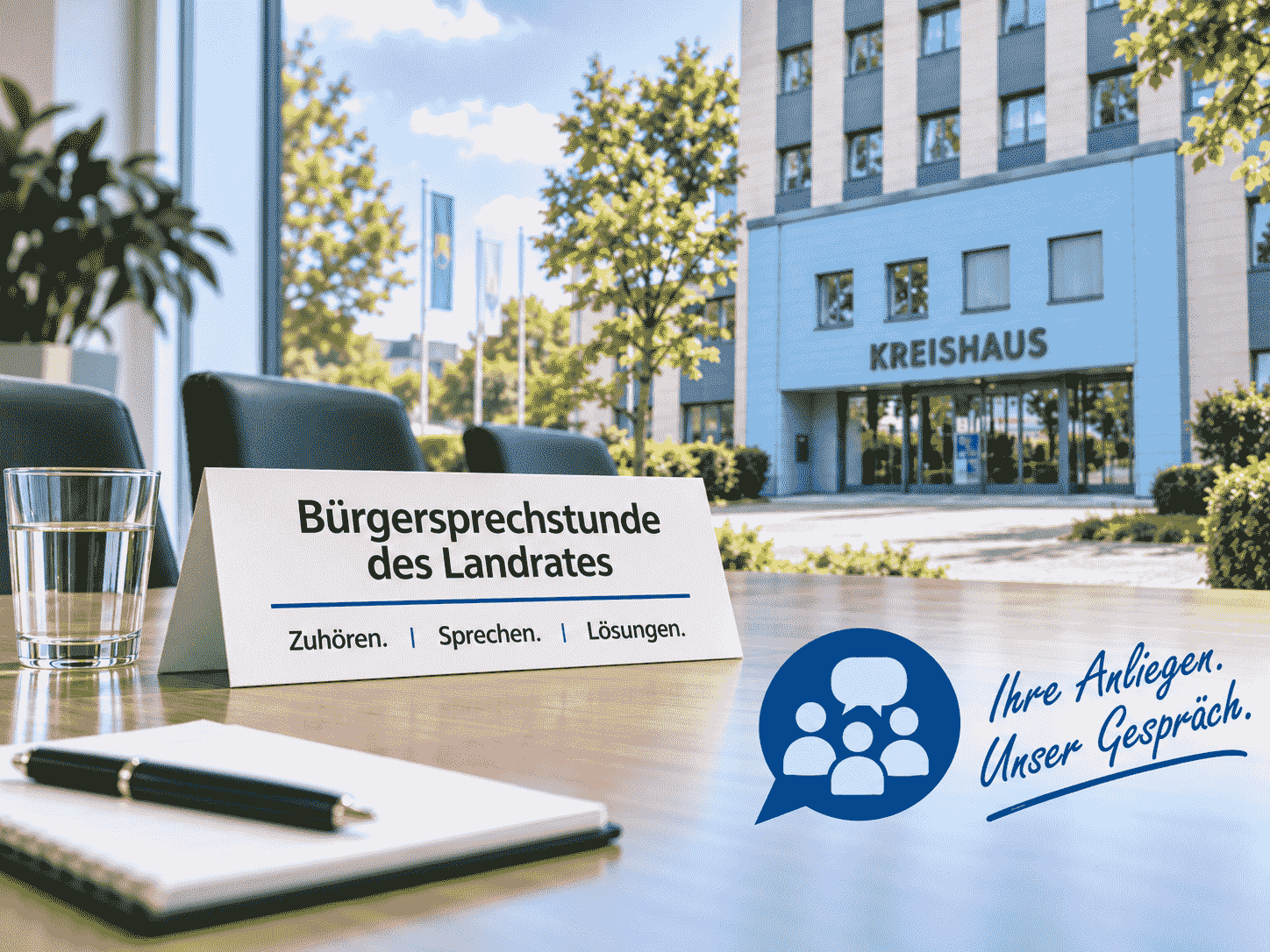 Redaktionelle Illustration zur Recherche über die Bürgersprechstunden des Landrates in der Wesermarsch