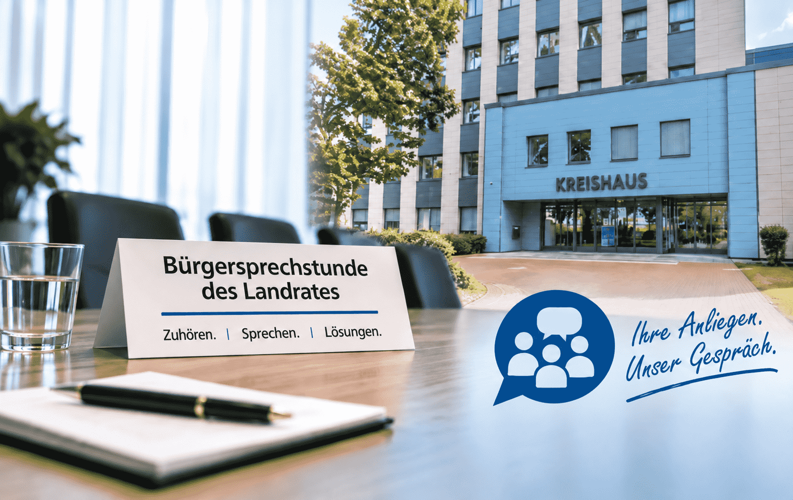 Redaktionelle Illustration zur Recherche über die Bürgersprechstunden des Landrates in der Wesermarsch