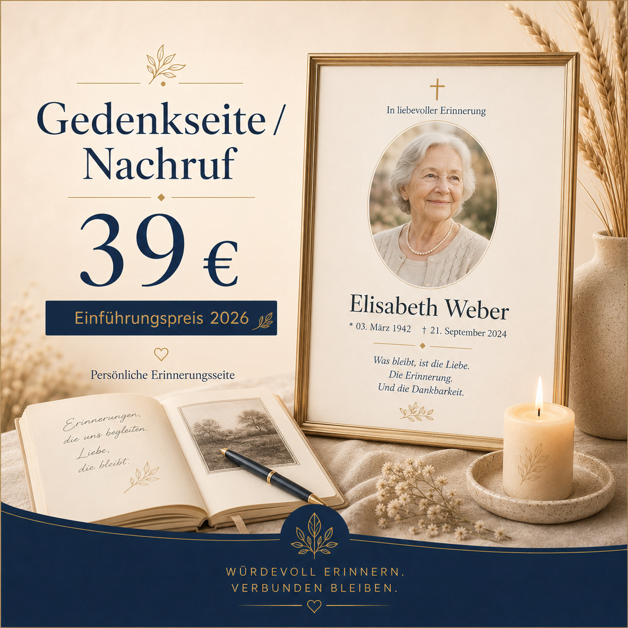 Muster Gedenkseite Nachruf 39 Euro