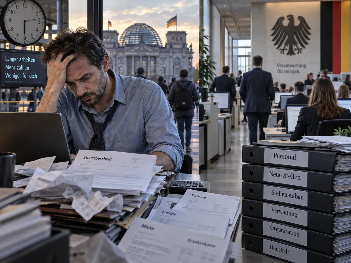 Redaktionelle Illustration zum Stellenaufbau in der Bundesverwaltung