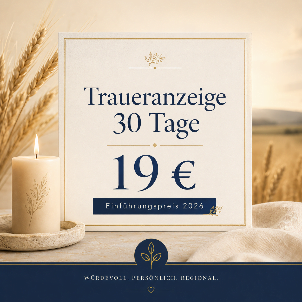 Paketbild Traueranzeige 30 Tage der Braker Zeitung für 19 Euro